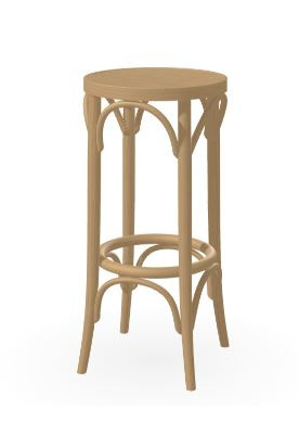 Levně ATAN Barová dřevěná židle 371 073 N°73 ořech - II.jakost