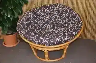 Ratanový papasan 110 cm - medový - polstr bubliny