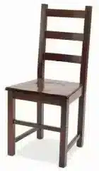 Dřevěná židle Rustica - masiv - tmavě hnědá