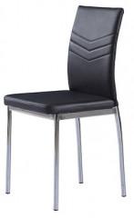 Jídelní židle AC-1280 - BK - koženka černá