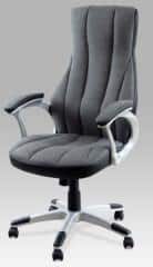 Kancelářská židle KA-T217 - GR2 - látka šedá/koženka černá