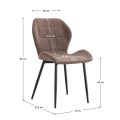 Jídelní židle, hnědá/černá, MAKENA TYP 1