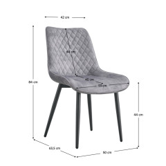Jídelní židle, světle šedá/černá, ZAINA TYP 1