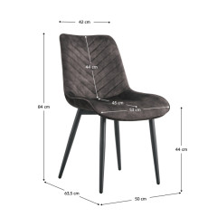Jídelní židle, hnědá/černá, ZAINA TYP 2