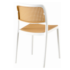 Stohovatelná židle, bílá/béžová, RAVID TYP 1