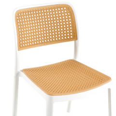 Stohovatelná židle, bílá/béžová, RAVID TYP 1