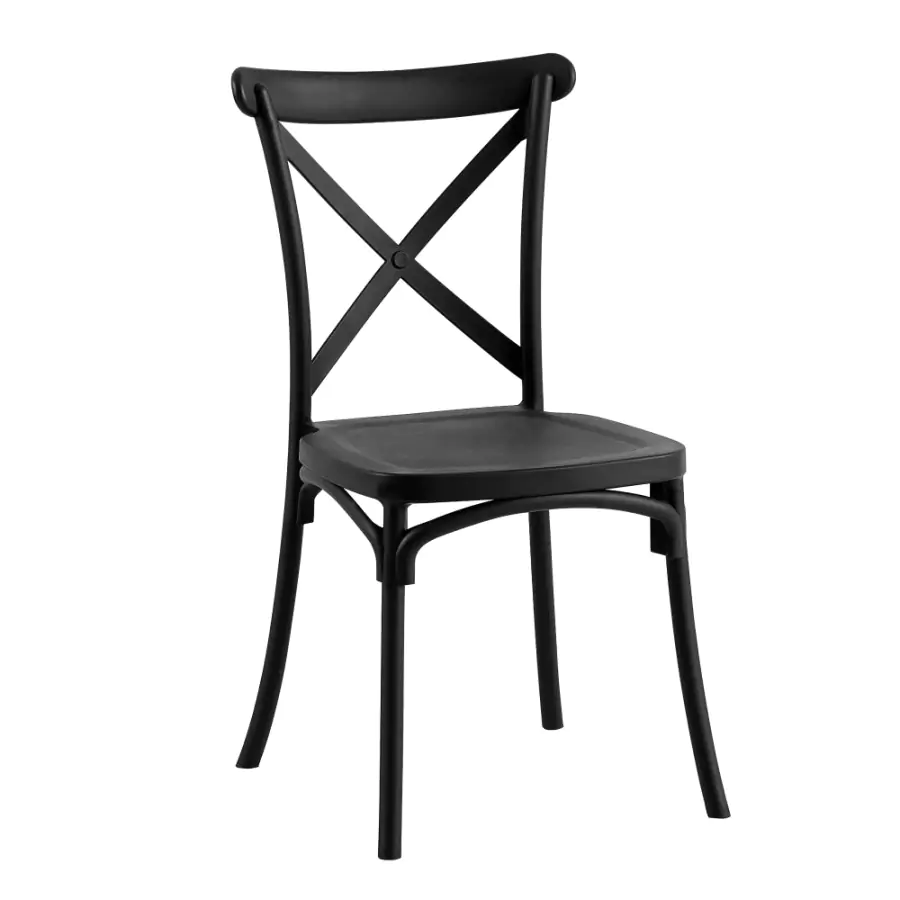 Tempo Kondela Stohovatelná židle SAVITA - černá + kupón KONDELA10 na okamžitou slevu 3% (kupón uplatníte v košíku)