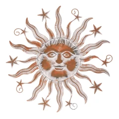 Slunce, kovová nástěnná dekorace UM1013 WT-ANT