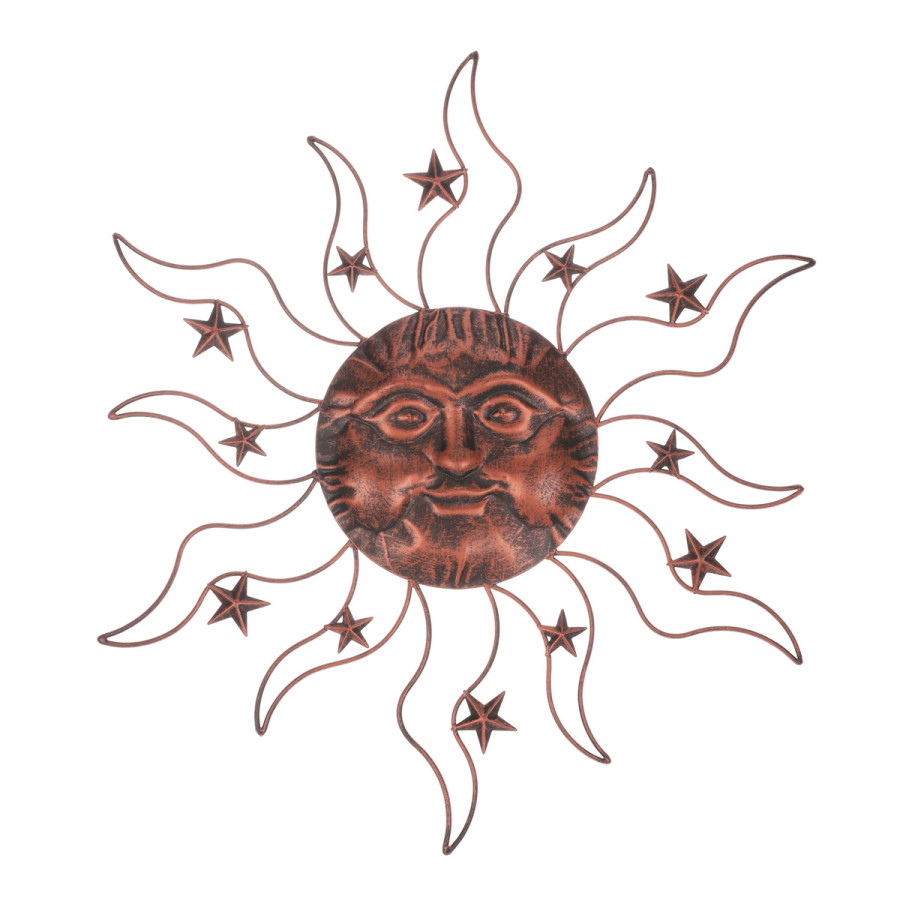 Autronic Slunce, kovová nástěnná dekorace UM1015 COP-ANT