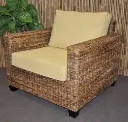 Křeslo Penang - banánový list - Polstr žlutý