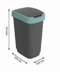 TWIST odpadkový koš 25L - krémově zelená
