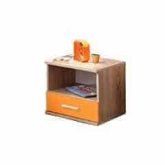 Noční stolek EMIO Typ 05 - oranžový
