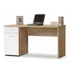 PC stůl EGON - dub sonoma/bílá