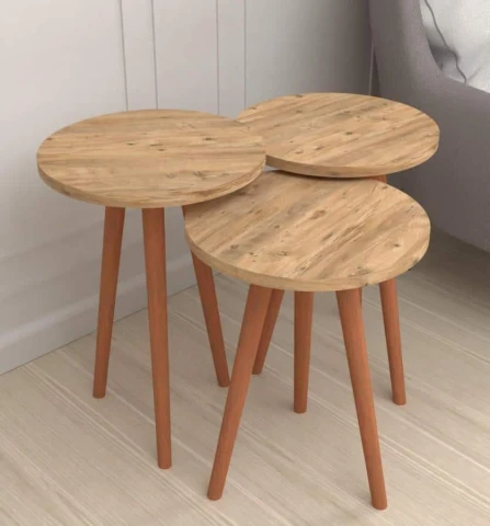 Sada konferenčních stolků MAYNE borovice