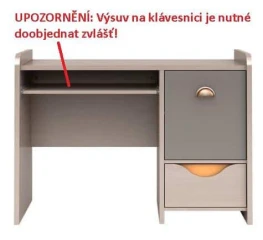 Psací stůl Rupi BIU1D1S