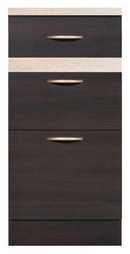 BRW Kuchyňská skříňka Junona Line D3S/40/82 Bílý lesk/šedý wolfram