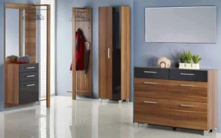 Komoda Lars 4 - Sestava wenge / bílá