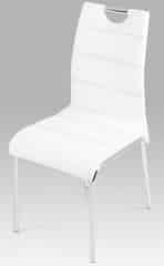 Jídelní židle AC-1122 - Bílá koženka
