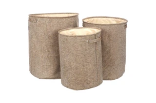 Sada 3 košů na prádlo LK9581-BROWN