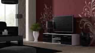 Televizní stolek SOHO 140 - bílá/černá