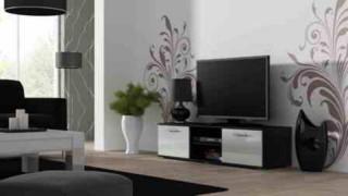 Televizní stolek SOHO 140 - černá/bílá