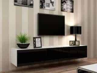 Televizní stolek VIGO 180 - bílá/černá
