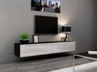 Televizní stolek VIGO 180 - černá/bílá