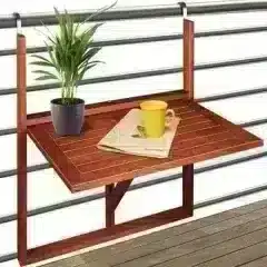 Sklopný skládací stolek na balkon - dřevěný
