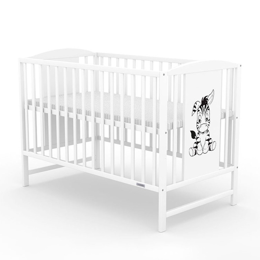 Levně NEW BABY Dětská postýlka New Baby POLLY Zebra bílá