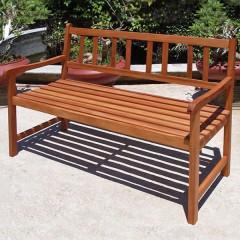 Zahradní lavice z masivního dřeva - 120 x 90 cm