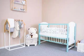 Dětská postýlka New Baby ELSA bílo-mátová