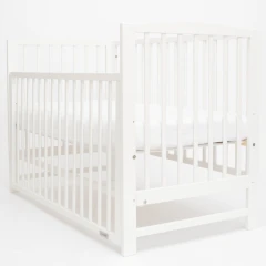 Dětská postýlka New Baby LILLY se stahovací bočnicí bílá