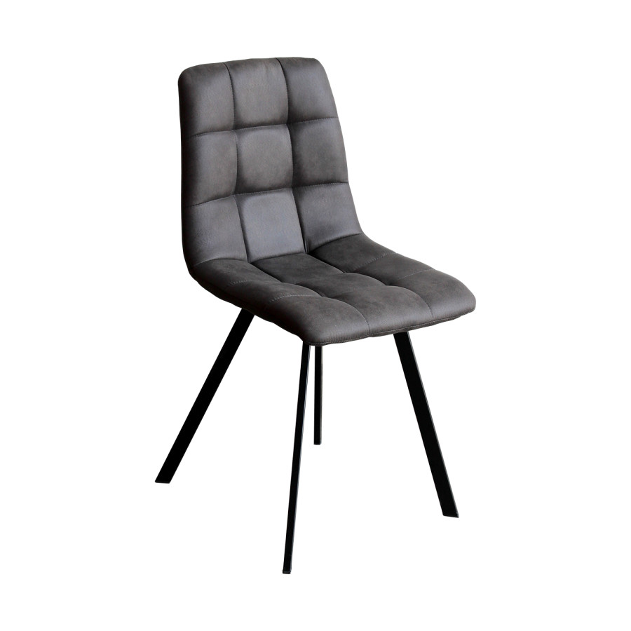 Levně Idea Jídelní židle BERGEN šedé mikrovlákno