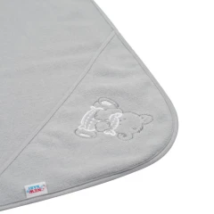Dětská froté osuška s výšivkou a kapucí New Baby 80x80 šedá medvěd
