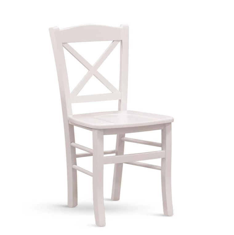 Levně Stima Dřevěná židle Clayton - masiv bílá
