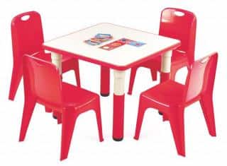 Dětský stoleček Simba čtverec - červený