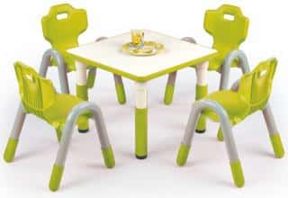Dětský stoleček Simba čtverec - zelený