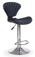 Barová židle H-65 - černá - ořech