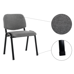Jednací židle ISO NEW - šedá č.8