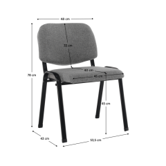 Jednací židle ISO NEW - šedá č.9