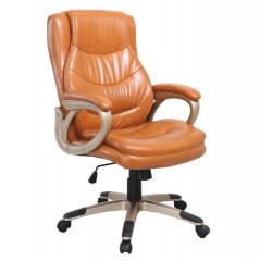 Kancelářská židle LANDER - hnědá ekokůže