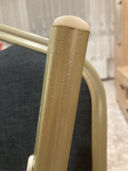Židle ZINA 2 NEW - šedá látka / rám champagne - II.jakost č.2