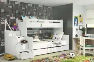 Dětská patrová postel Maty bílá