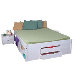 Dvoulůžková postel KLASA 160x200 - bílá