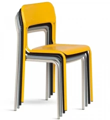 Židle ASCONA stohovatelná - žlutá č.2