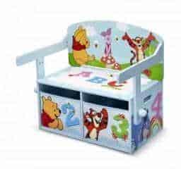 Dětská lavice s úložným prostorem Medvídek Pú