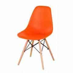 Jídelní židle CINKLA NEW - oranžová + buk