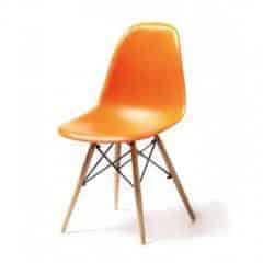 Jídelní židle CINKLA NEW - oranžová + buk