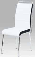 Jídelní židle DCL-403 - WT - koženka bílá/černý bok