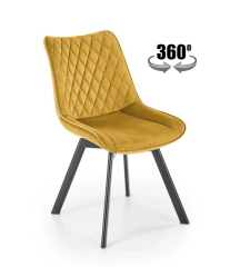 Otočná jídelní židle K520 - žlutá